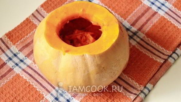 каша в тыкве, запеченная в духовке