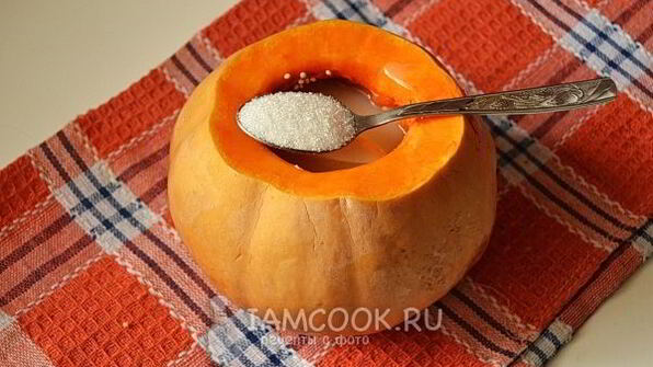 каша в тыкве, запеченная в духовке