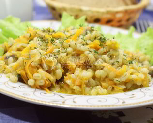 Перловка с грибами в мультиварке