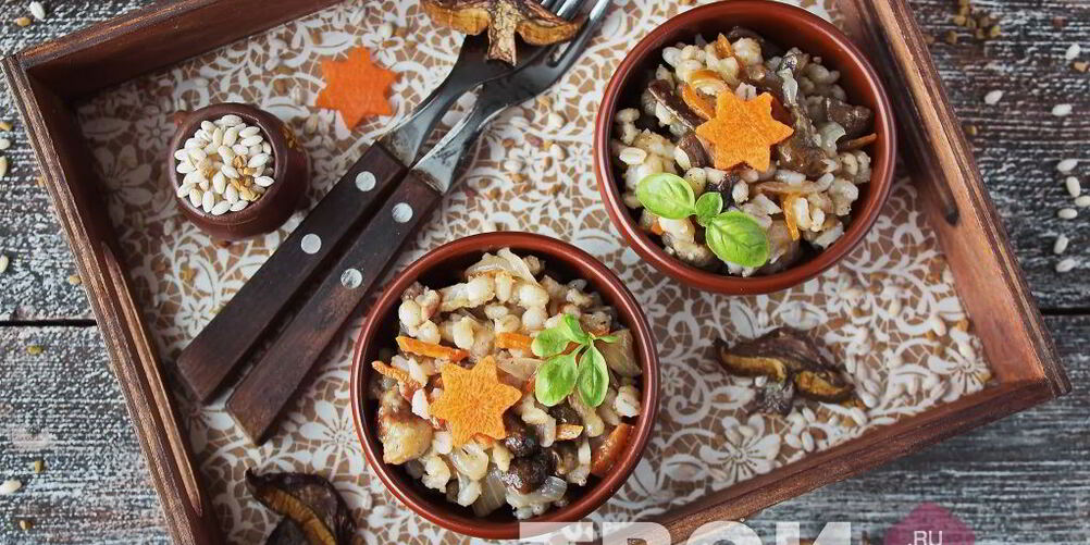 Рецепт перловки с грибами