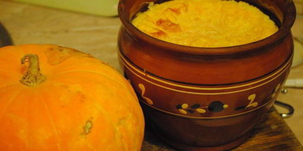 Рецепт тыквенной каши, запеченой в горшочке