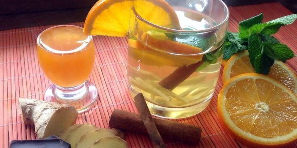 Рецепт чая с имбирем, апельсином, мятой, медом и корицей