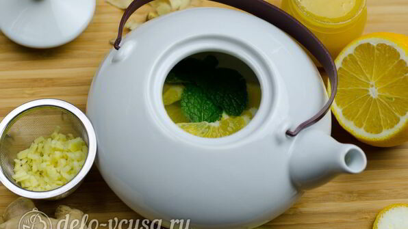 имбирный чай с лимоном