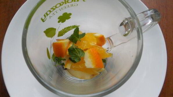 яблочно-цитрусовый чай с мятой