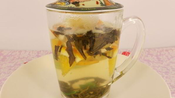 яблочно-цитрусовый чай с мятой