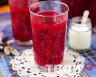 Кисель из замороженных ягод