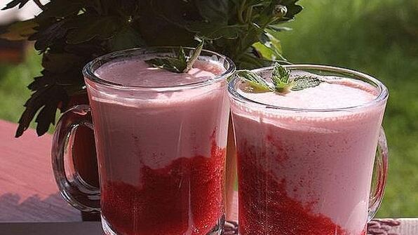 коктейль из ряженки с малиной