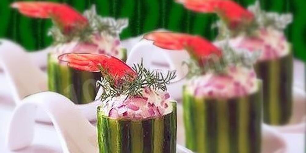 Рецепт огуречного коктейля с креветками