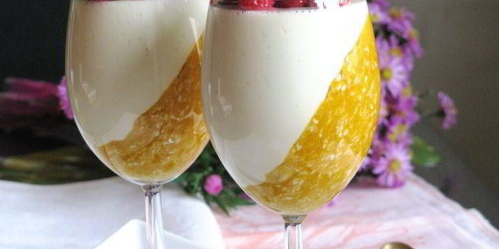 Рецепт панны котта с тыквенно-злаковым коктейлем