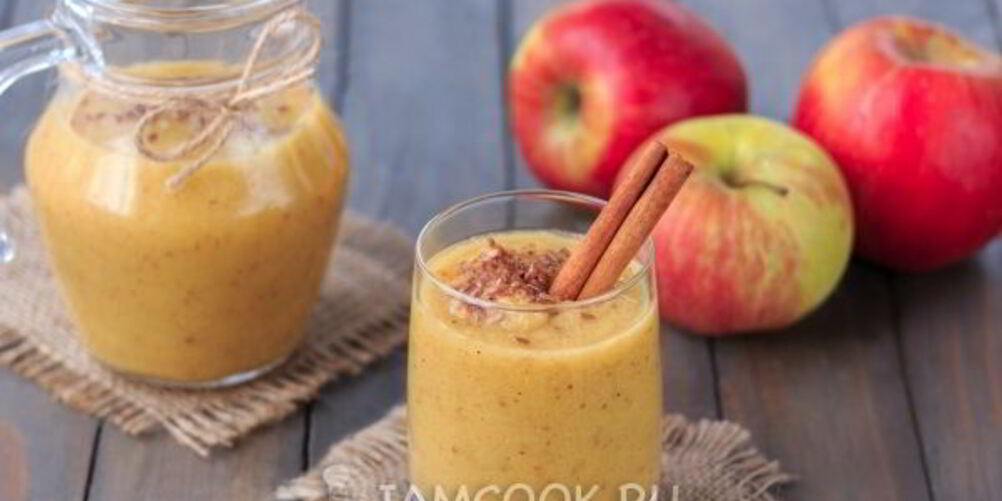 Рецепт смузей из банана и яблок с апельсиновым соком