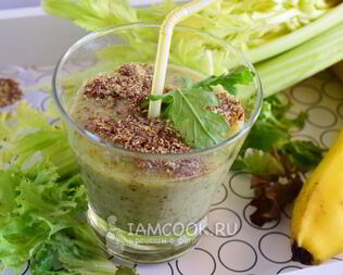 Смузи с сельдереем и семенами льна