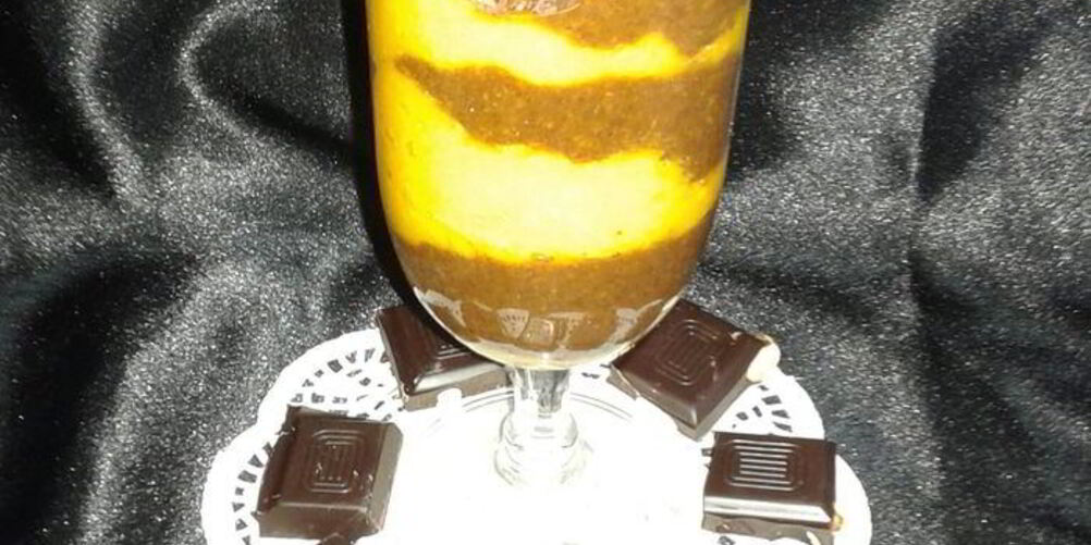 Рецепт яркого тыквенно-шоколадный смузи