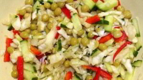 капуста с горошком