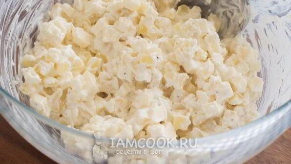 картофельный салат с адыгейским сыром