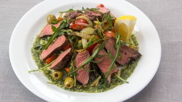 картофельный салат с говядиной