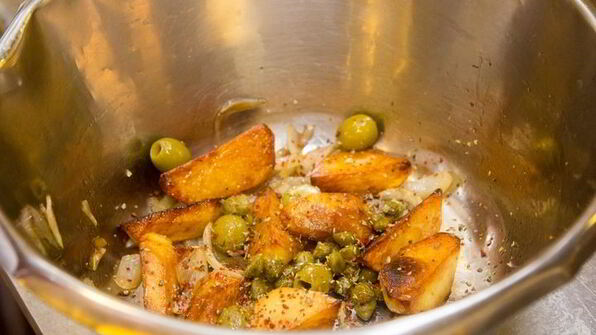 картофельный салат с говядиной