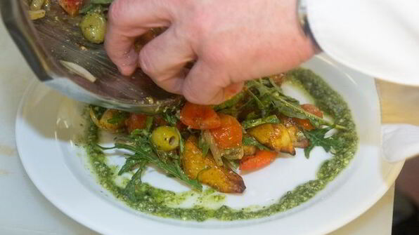 картофельный салат с говядиной