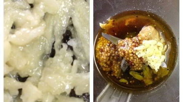 картофельный салат с грецким орехом и базиликом