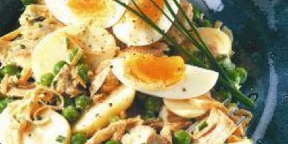 Рецепт картофельного салата с консервированным тунцом