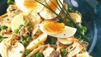 Картофельный салат с консервированным тунцом