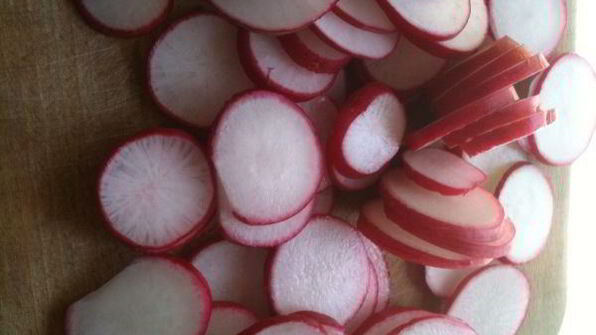 картофельный салат с редисом