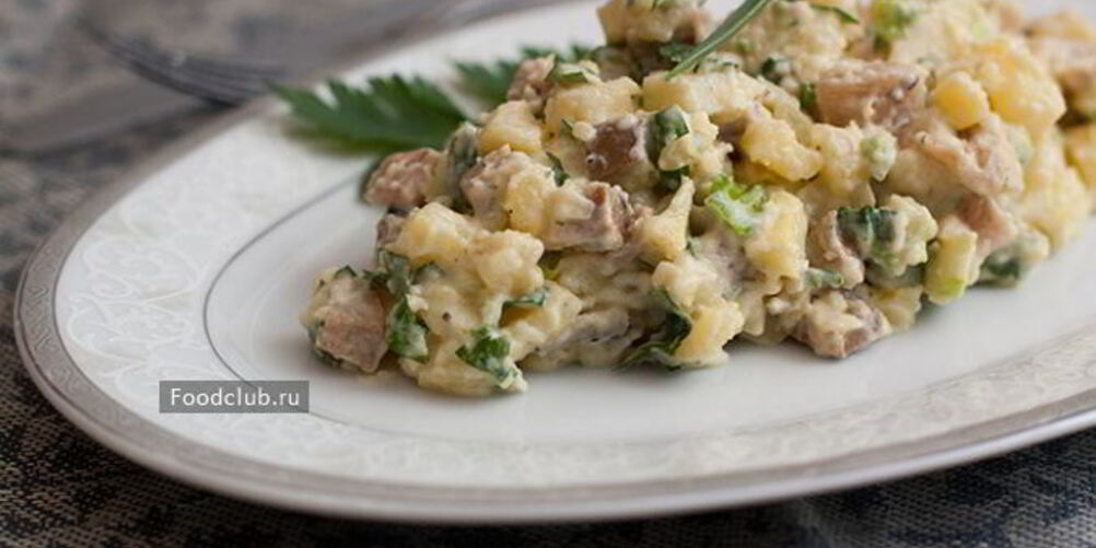 Рецепт картофельного салата с селедкой