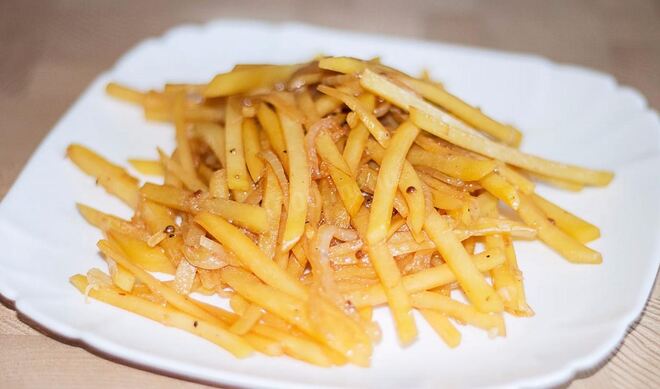 Корейский картофельный салат Камди ча