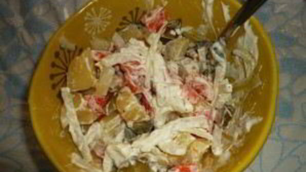салат картофельный с огурцами