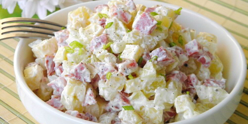 Рецепт салата с картошкой и сыром