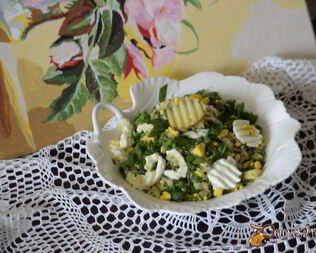 Салат с молодым картофелем и щавелем