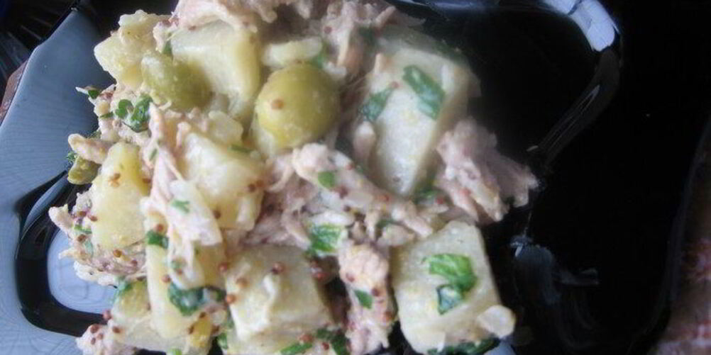 Рецепт теплого картофельного салата с телятиной