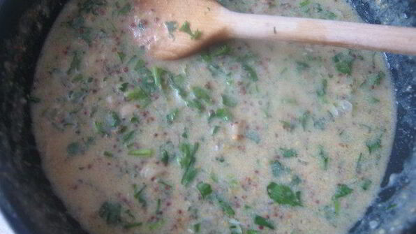 теплый картофельный салат с телятиной