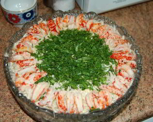 Классический французский салат Оливье