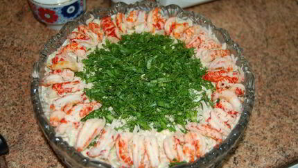 Классический французский салат Оливье