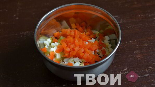 оливье с говядиной