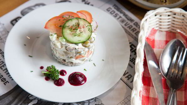 оливье с курицей