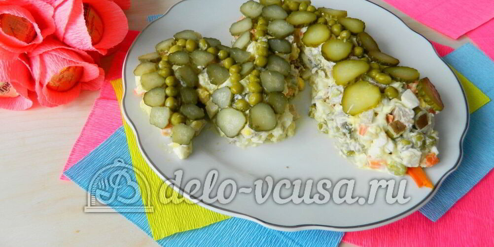 Рецепт оливье с мясом