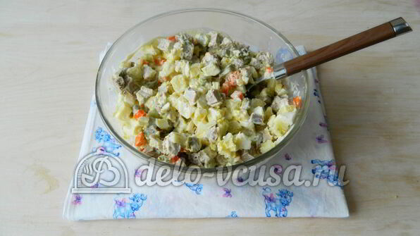 оливье с мясом