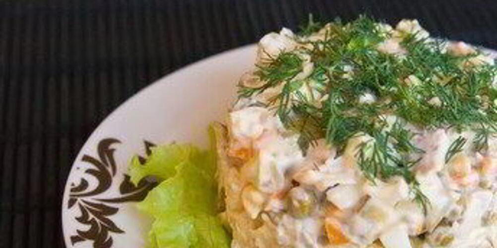 Рецепт оливье с олениной и перцем