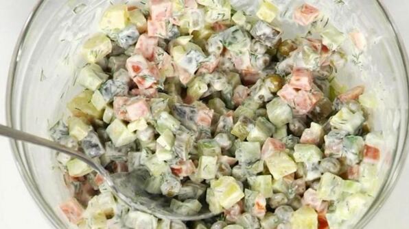 постный салат оливье