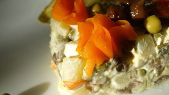 салат оливье с грибами