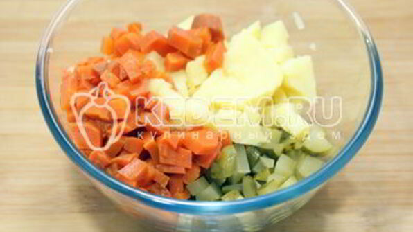 салат оливье с семгой