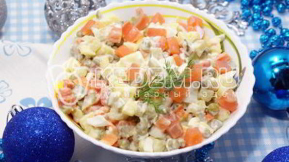 салат оливье с семгой