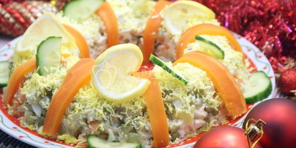 Рецепт салата с курицей праздничное оливье
