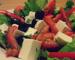 Салаты с сыром