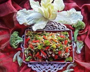 Постный салат 4 капусты