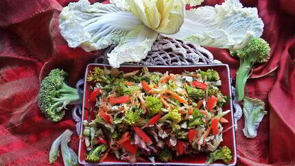 Постный салат 4 капусты