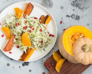 Салат из тыквы с пекинской капустой