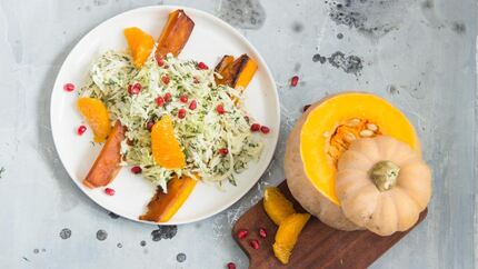 Салат из тыквы с пекинской капустой