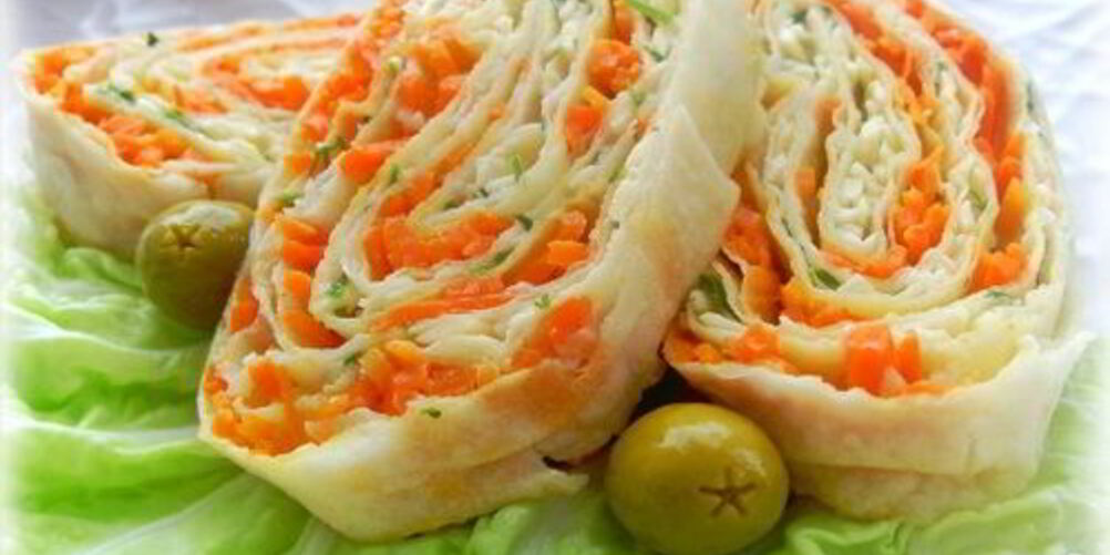 Рецепт рулета мимоза из лаваша